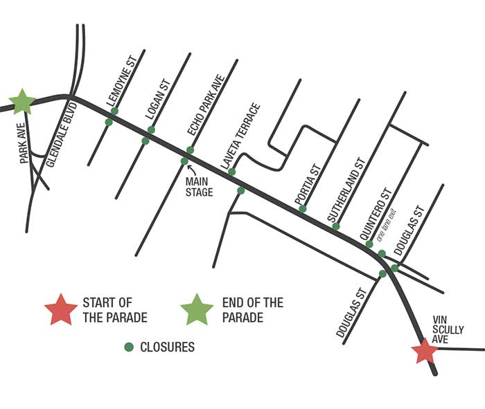 Map of street closures